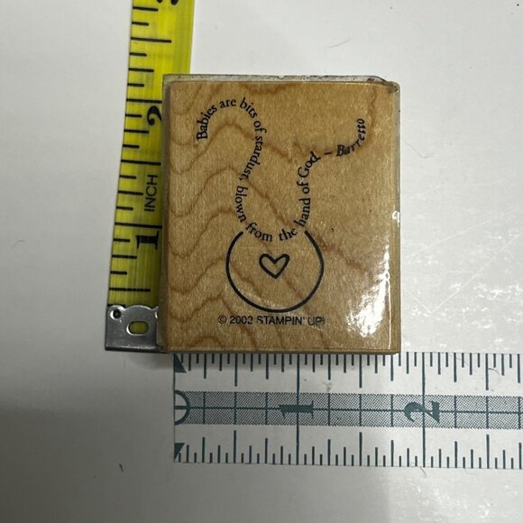 Stampin Up BABIES ARE BITS OF STARDUST... Saying BIB Rubber Stamp 2002 - Picture 4 of 4